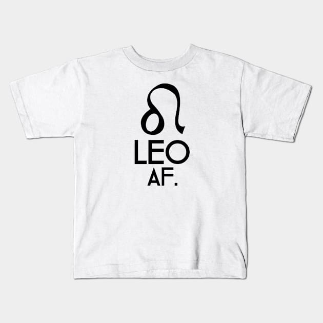 Leo AF Kids T-Shirt by SillyShirts